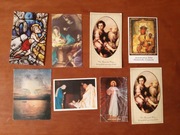 Obrazki święte kolędowe / po kolędzie (8 sztuk) | z lat '80 i '90