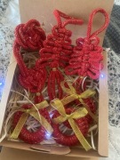 box świąteczny makrama ozdoby choinka 