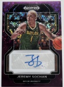 Jeremy Sochan karta NBA z autografem limit /50 Panini Purple Circle Prizm