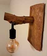 Lampa ścienna drewno naturalne