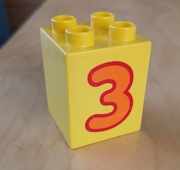LEGO Duplo klocek z numerem 3 nr kat. 31110pb075