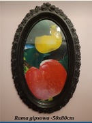 Rama gipsowa-Ozdoby ścienne-talerze z drewna,Obrazy skóra naturalna