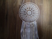 ŁAPACZ SNÓW RĘCZNIE WYKONANY BIAŁY (1)