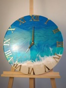 Zegar handmade z żywicy epoksydowej 