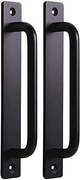 2x Klamka do drzwi przesuwnych | Uchwyt boczny 180 mm czarny aluminium