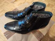 Eleganckie ocieplane buty ze skóry naturalnej firmy Tapi r.45