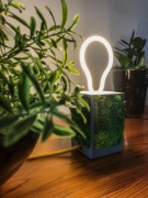 Lampka stołowa z mchem Green Cube