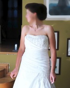 Suknia ślubna rozmiar 42 ciepła biel La Perle