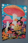 Plakat A3, magiczne grzyby muchomory