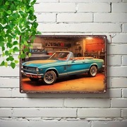 Retro plakat - amerykański klasyk na metalowym znaku