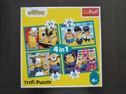 Puzzle TREFL 4w1 "Minionki: Wejście Gru" 4+ (stan BDB+)