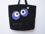 Y2K See by Chloe ogromna torba shopper hologram