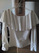 Bluzka hiszpanka kremowa złote guziczki Italy