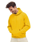 Bluza z kapturem "kangurka"żółta FRUIT of the LOOM