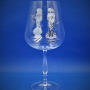 Kieliszek do wina - Aphrodite, 670ml., zloto.