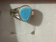 Pierścionek srebro 925 z turkusem sleeping beauty regulowany 