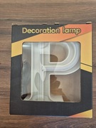 Lampka LED litera "P" neon kolorowe światło