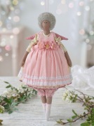 Lalka tekstylna Tilda, handmade, dekoracja wnętrza, styl Provence, Shabby