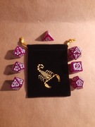 Zestaw kości - Fioletowy Mag Skorpion (9)