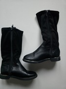 Wysokie kozaki Zara skóra/zamsz r.28