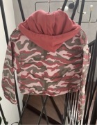 110 kurtka wojskowa moro jeans dżinsowa róż lato wakacje