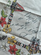 Obrus serweta lniana vintage PRL