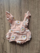 Bloomersy ogrodniczka rampers muślin kwiaty brzoskwiniowy 62 