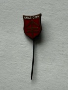 Krasiczyn. Przypinka herb, godło na szpilce, vintage, PRL