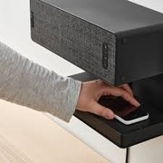 SYMFONISK Półka z ładowarką bezprzewodową, czarny