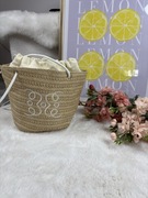 Torebka koszyk słomkowa pleciona na lato na plażę na codzień nowa