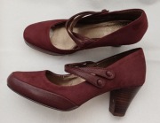Czółenka bordo r. 37 Clarks skóra