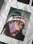 Torba tote bag billie eilish beige bawełna cotton bawełniana