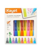 długopisy kolorowe kayet, komplet kolorowych długopisów 10 sztuk