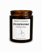 Świeca Sojowa ,,Po dzwonku", knot drewniany, pomysł na prezent