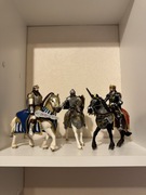 Kolekcjonerski zestaw Schleich królowie i rycerz na koniach unikaty