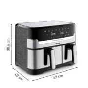 Frytkownica beztłuszczowa, Tefal Dual Easy Fry&Grill, dwukomorowa, grill