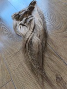 Naturalne doczepy Clip-In 100% Human Hair 30cm, 55g #6  Jasny Brąz Auk 10