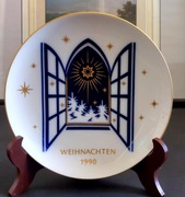 KPM Berlin. Kolekcjonerski świąteczny talerz. 1990.