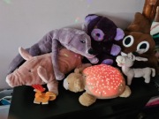 Maskotki, projektor gwiazd, pluszaki