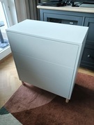 Komoda Ikea Eket z nóżkami biała szuflady 