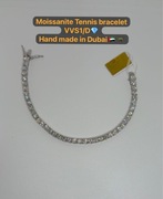 Bransoleta moissanit tennis diament brylant złoto jubilerski niszowe