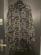 Fransa sukienka modny wzór kwiaty srebrna nitka hit roz.44