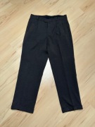 Eleganckie spodnie materiałowe w kolorze ciemnym grafitowym