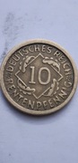 Niemcy Rep. Weimarska rentmarka- 10 fenigów, rentenpfennig 1924 - F