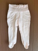 64. Śpioszki spodnie pudrowy róż w kropki rozmiar 74