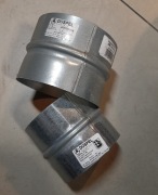 Nypel łącznik do rur spiro wentylacja ocynku 125