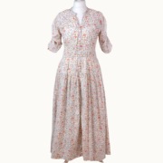 Sukienka Missmaya L 40 bawełna maxi kwiatuszki boho dekolt V guziki