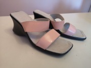 Buty 37 - klapki eko skóra różowa 