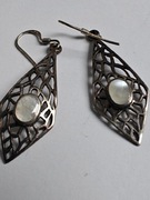 Stare srebrne kolczyki ażurowe srebro 925