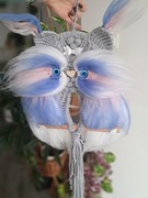 Sowa niebieska makrama, 58 cm